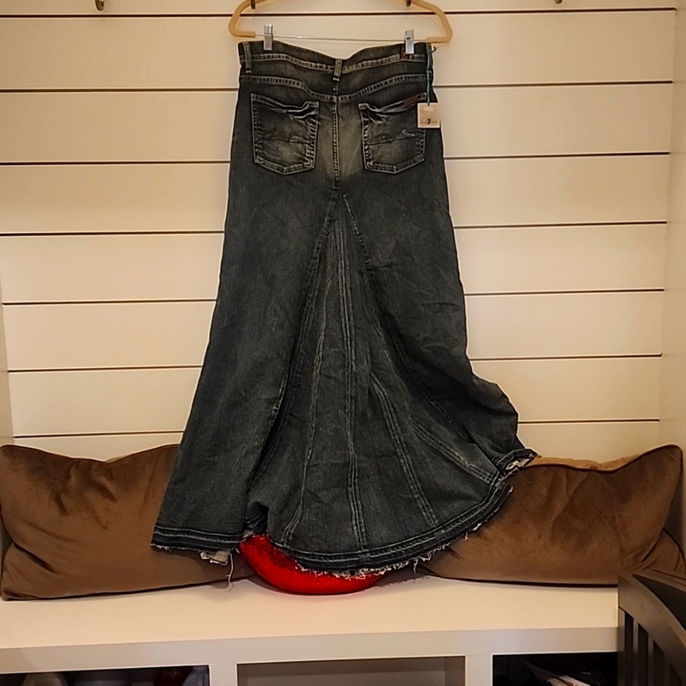 Long jean skirt